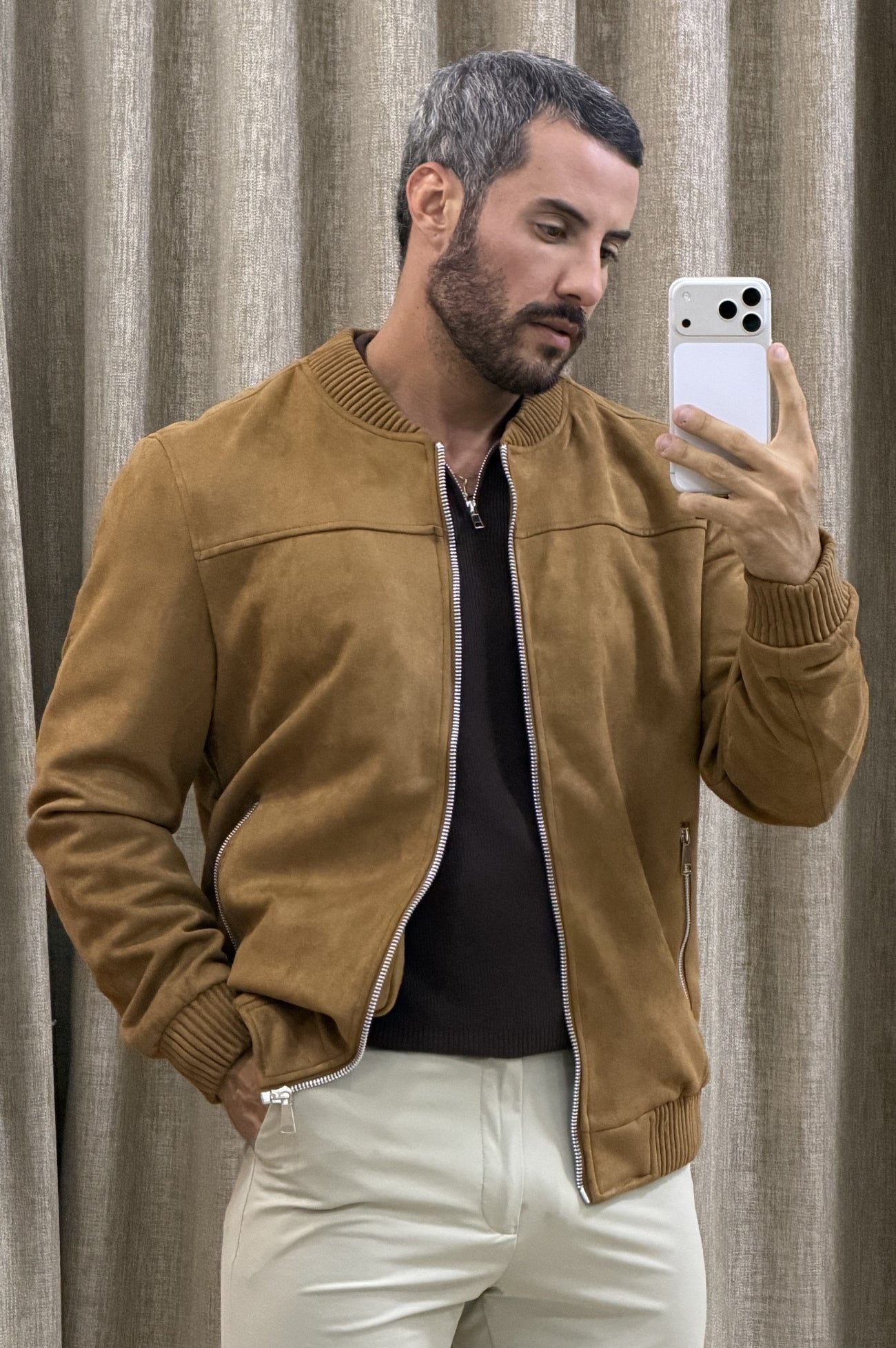 Campera Oxford · Estilo Bomber de Gamuzada